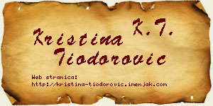 Kristina Tiodorović vizit kartica